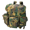 Mochila militar de color verde oliva con correas modulares para compañero de combate