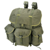 Mochila militar de color verde oliva con correas modulares para compañero de combate